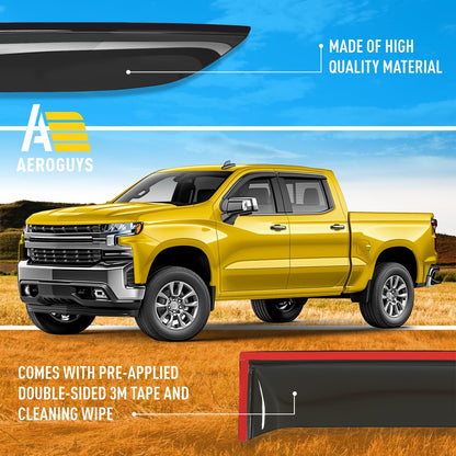 Extra Durable Window Deflectors Tape (For Chevy Silverado 19-27 1500/2500/3500)