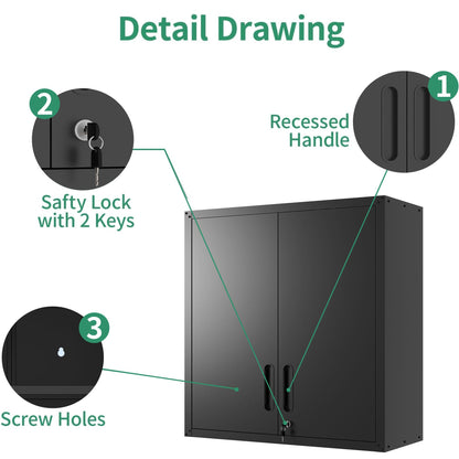 Garage Cabinet System (Black / 10 Pcs-StyleA)