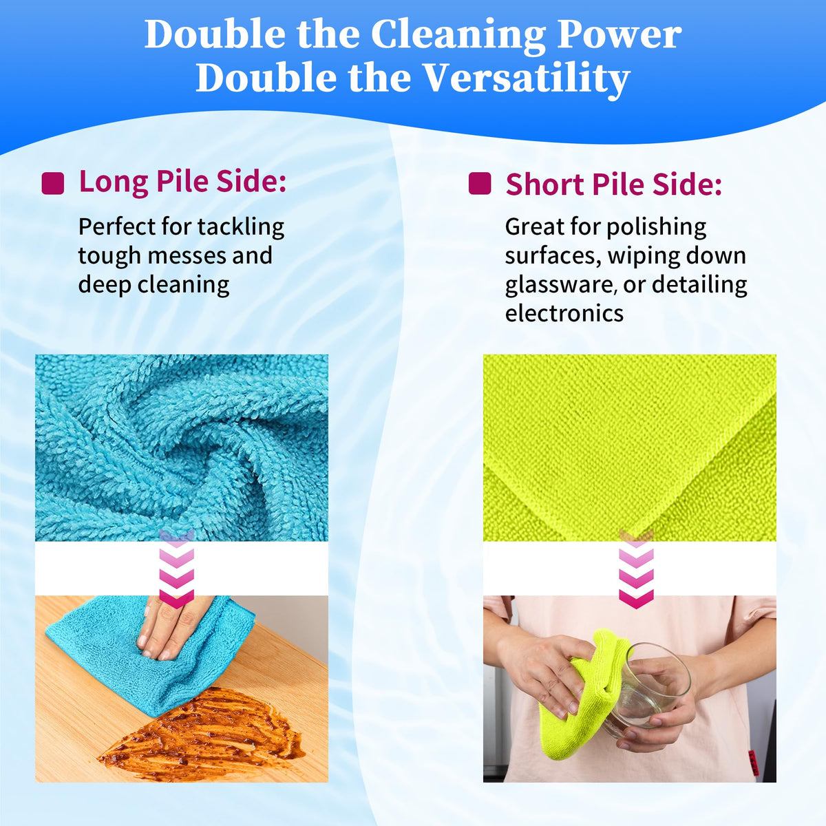 Microfiber Cleaning Cloth (3 Colors Assorted / 48PK)