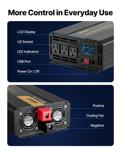 Pure Sine Wave Inverter 2500 Watt Power Inverter