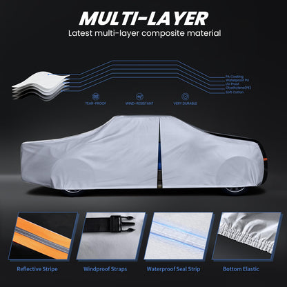 Multi Layer Toyota Tundra Truck Cover (White Truck Cover / W.Fit Toyota Tundra Regular Cab LB)