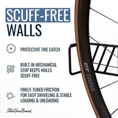Swivel Bike Wall Mount (4 Pack / 2 Mountain Bike & 2 Road/Gravel)