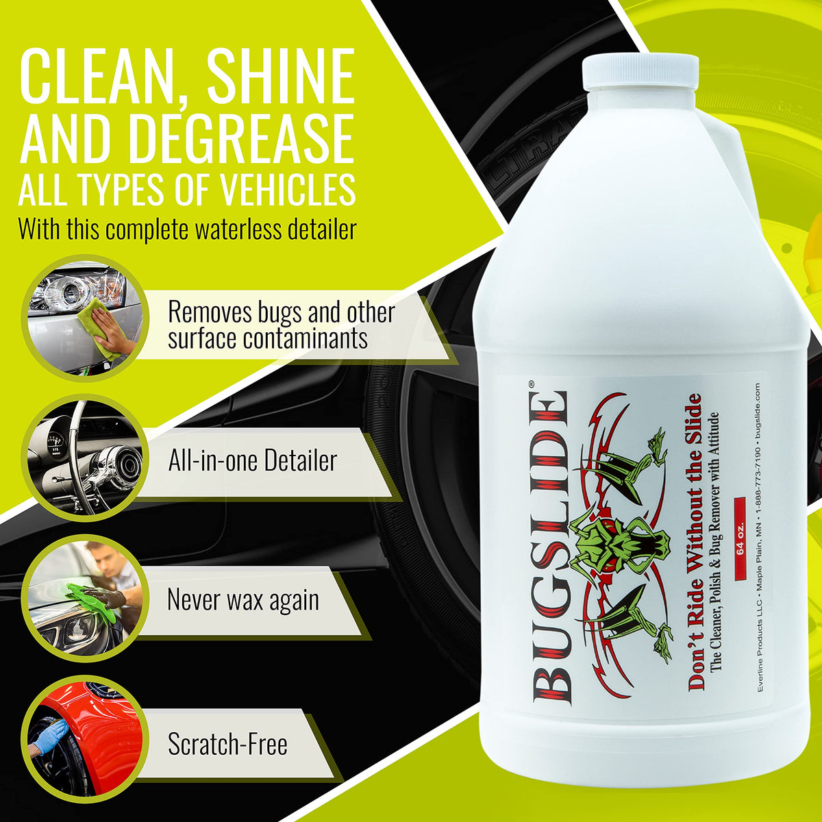 64 oz Bug Tar & Tree Sap Remover for Cars (64 Oz Refill)