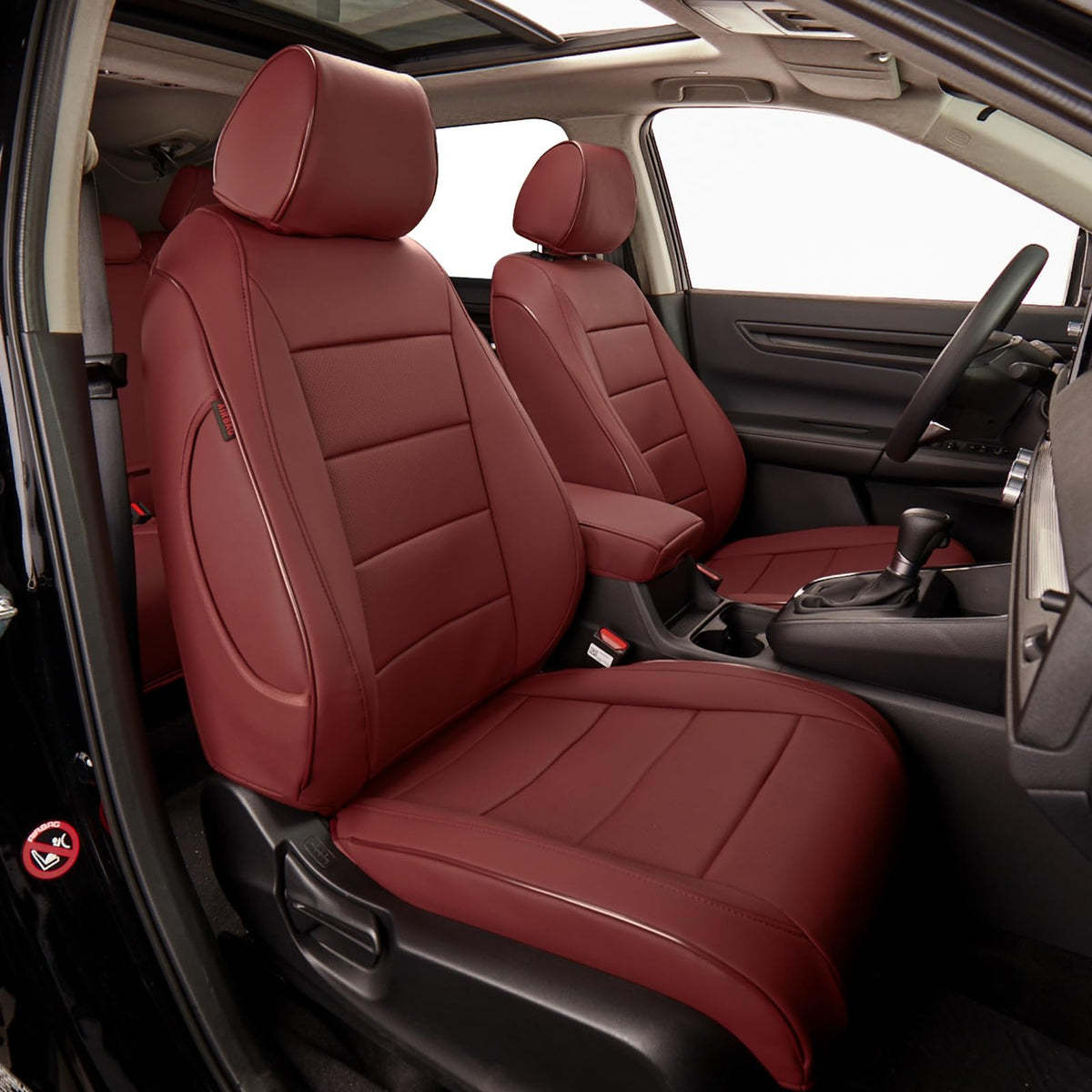 Custom Seat Covers for KIA Sportage LX 2023 (Burgundy / 2023-2027 Sportage LX (No Hybrid ))
