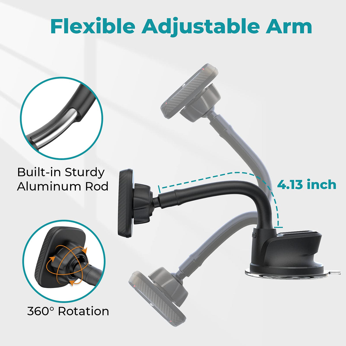 Magnetic Phone Holder for Car (Black)