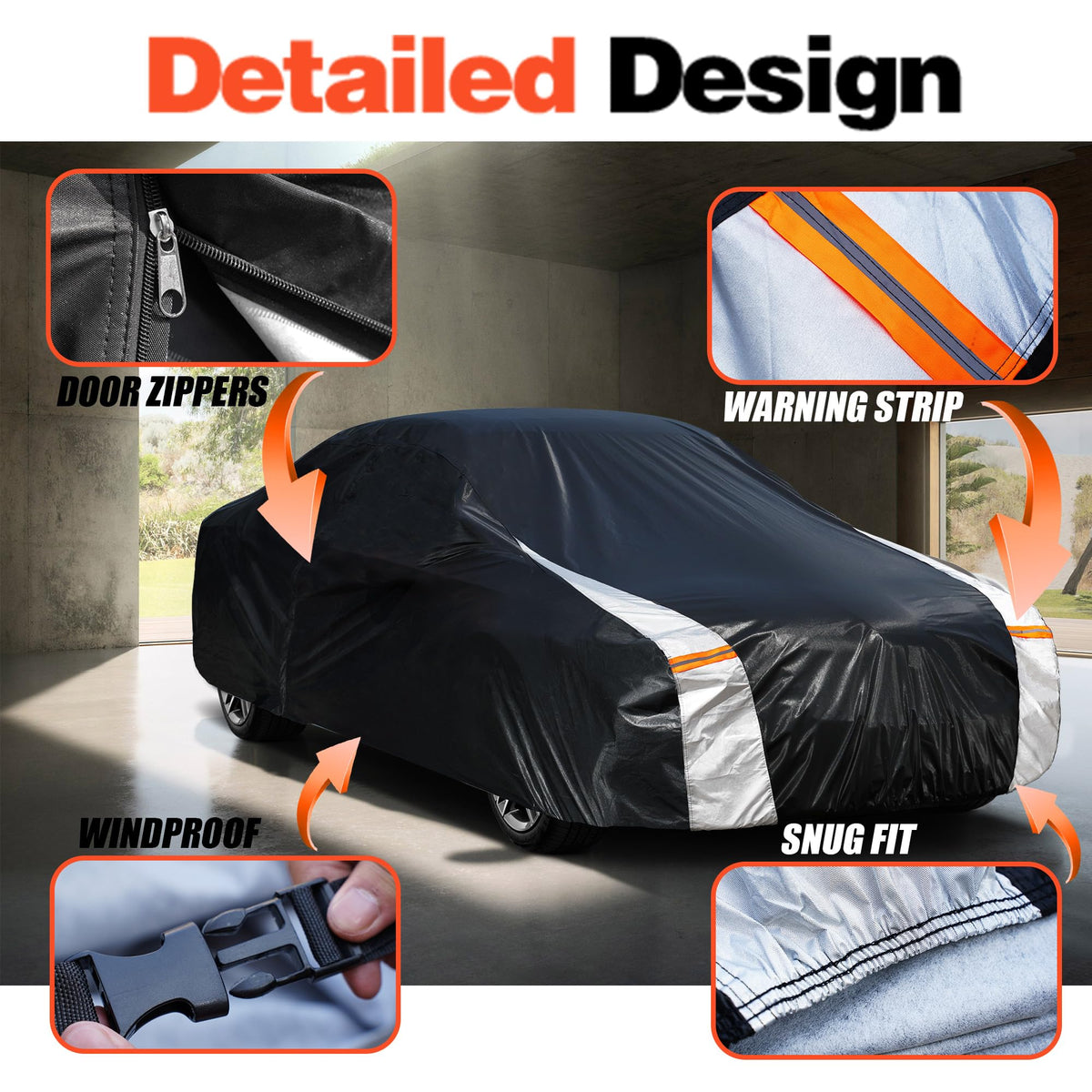 Chevrolet Chevy Corvette Car Cover 100% Waterproof All Weather (Custom fit Chevy Corvette C4/C5/C6/C7 / Coupe car cover(no ear）)
