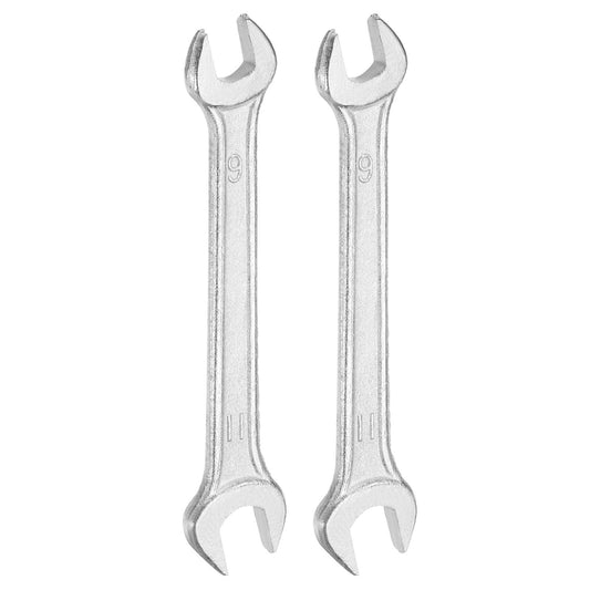 2pcs 9x11mm Double Open End Wrench 15° Offset Angle Wrenches (9mm x 11mm)