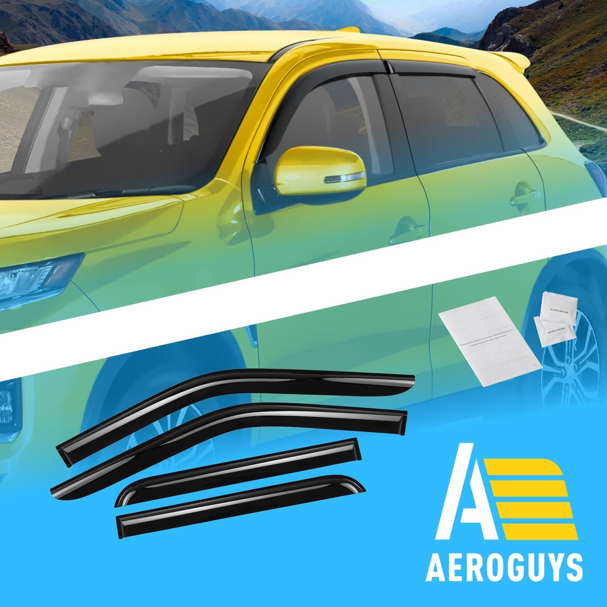 Extra Durable Window Deflectors Tape (For Mitsubishi Outlander Sport 11-27)