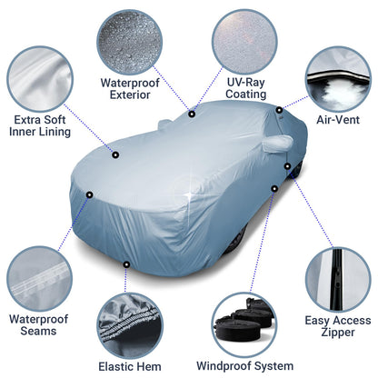 Car Cover Waterproof All Weather for 2000 (56. Impala 2000-2020 / Sky Gray)