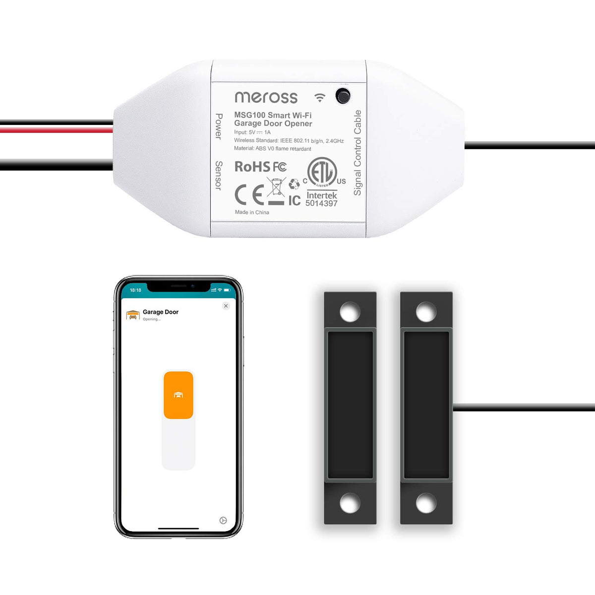 Smart Garage Door Opener Remote (White / MSG100-HomeKit)