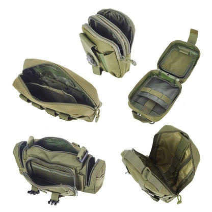 Universal Tactical Seat Back Organizer Vehicle Molle Panel Organizer Storage Bag with 5 Detachable Molle Pouch for All Vehicel Such as Jeep (A model-Military Green)