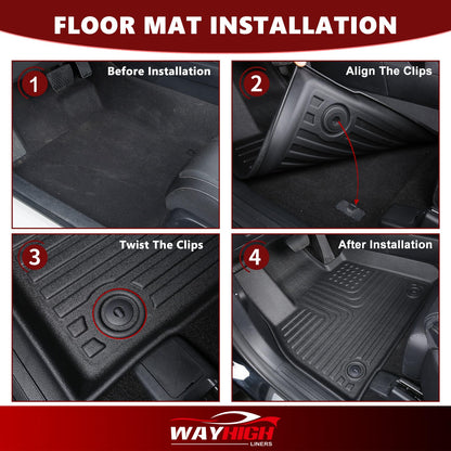 Floor Mats & Cargo Liner for 2025 2026 2027 Kia K4 (BLACK)