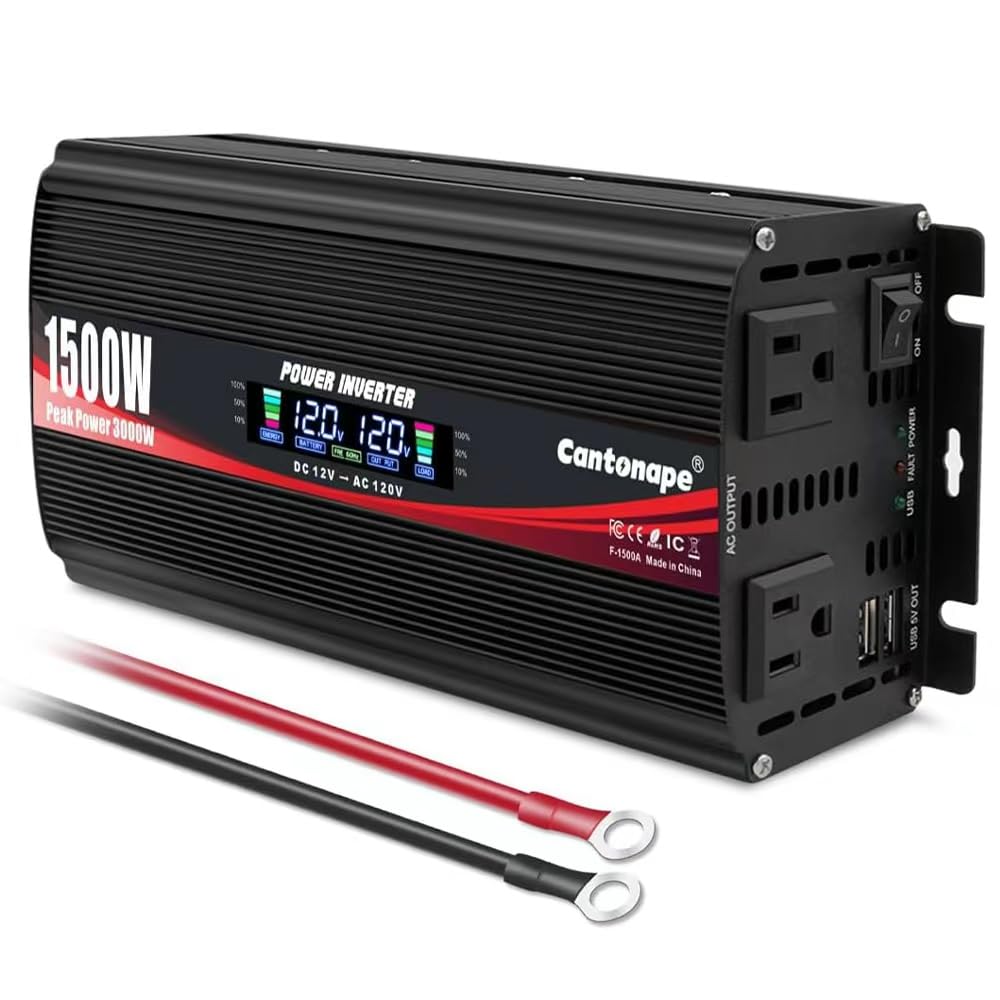 1500W Power Inverter 12V to 110V