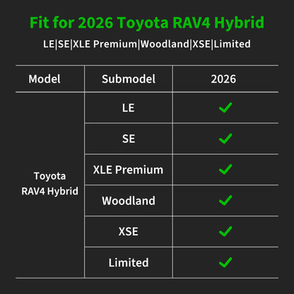 for Toyota RAV4 Hybrid Floor Mats 2026