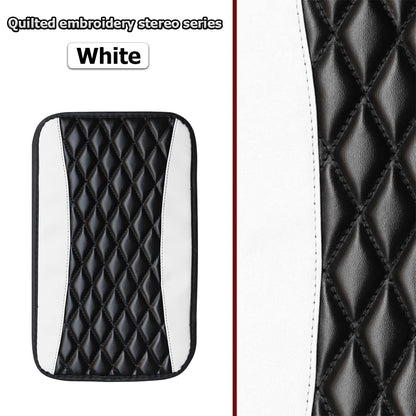 Car Center Console Pad (No Side Storage Pocket / White)