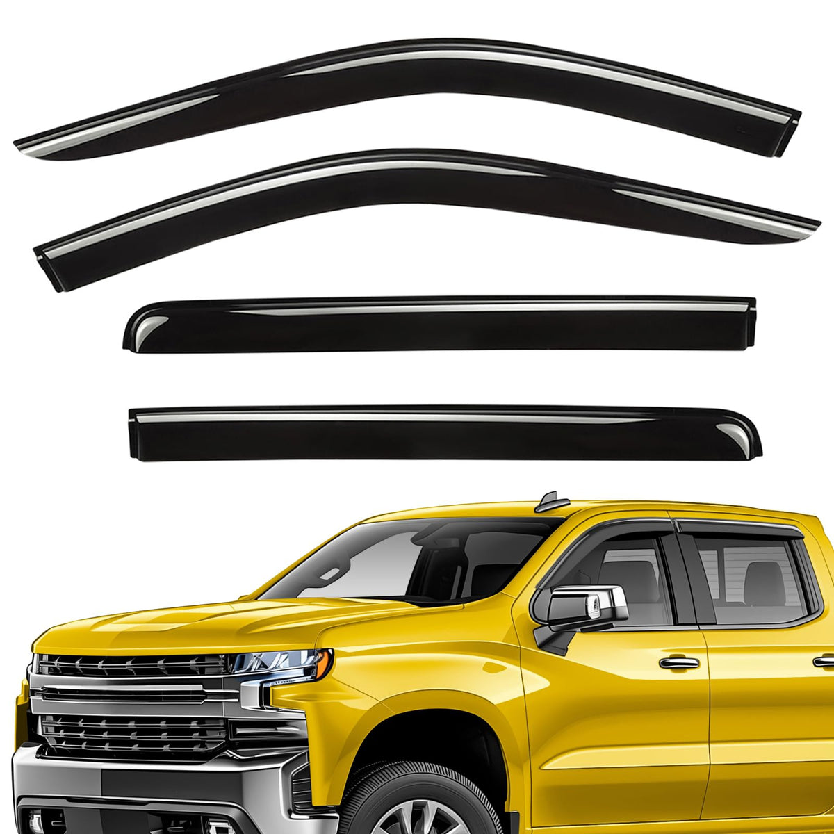 Extra Durable Window Deflectors Tape (For Chevy Silverado 19-27 1500/2500/3500)