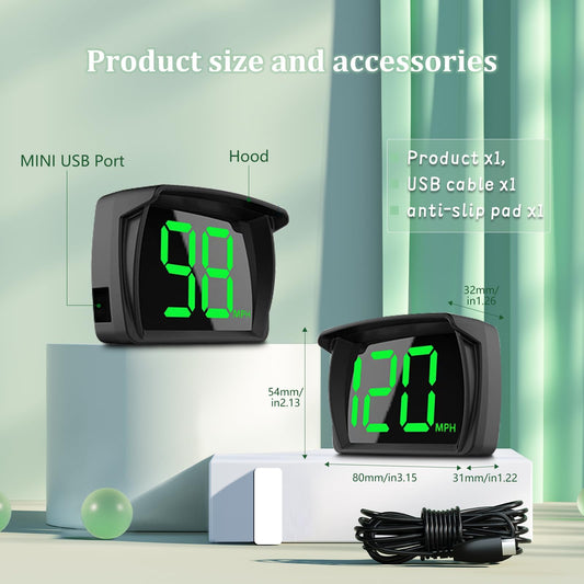 GPS Speedometer Digital Speedometer Cars Heads Up Display Y03 with Speed
