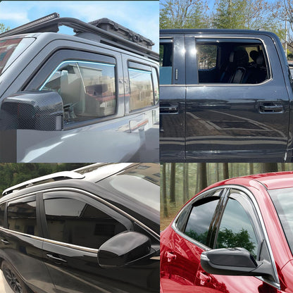 Rain Guards Compatible with Ford F150 SuperCrew Cab 15 (for F150 Super Crew Cab 2015-2020)