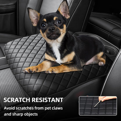 Center Console Cover Fit for 2019 (Fit for 2009-2025 Dodge Ram Bucket Seat / Black Leather)