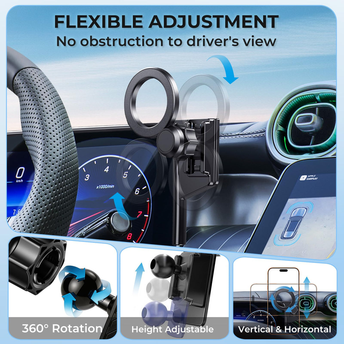 Car Phone Holder for Mercedes Benz GLC 2023