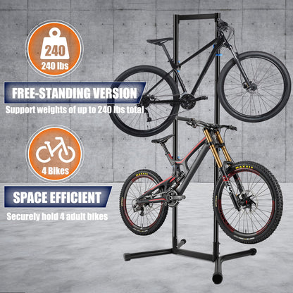 Freestanding Vertical Bike Storage Rack for Garage