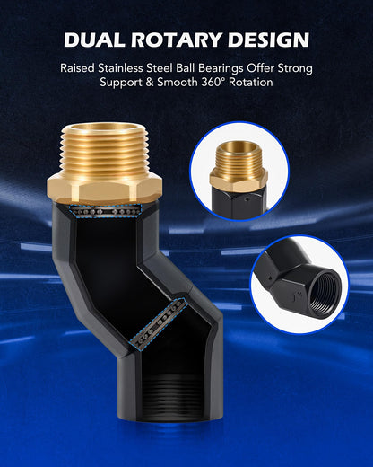 OMT 2pcs 1" NPT Fuel Hose Nozzle Swivel Kit (2PCS 1"NPT)