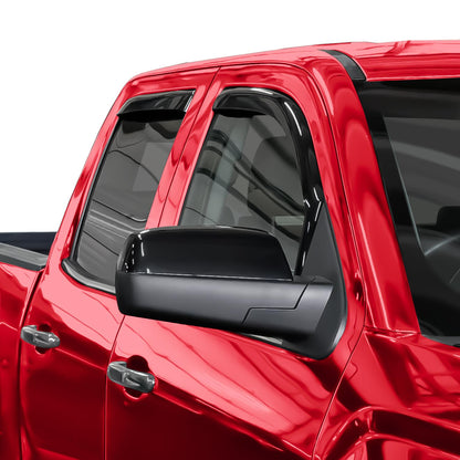 in Channel Extra Durable Rain Guards for Trucks GMC Sierra 2014 (BLACK)