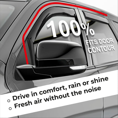 Window Deflectors Smoke Tinted In (For Compass 17-27)