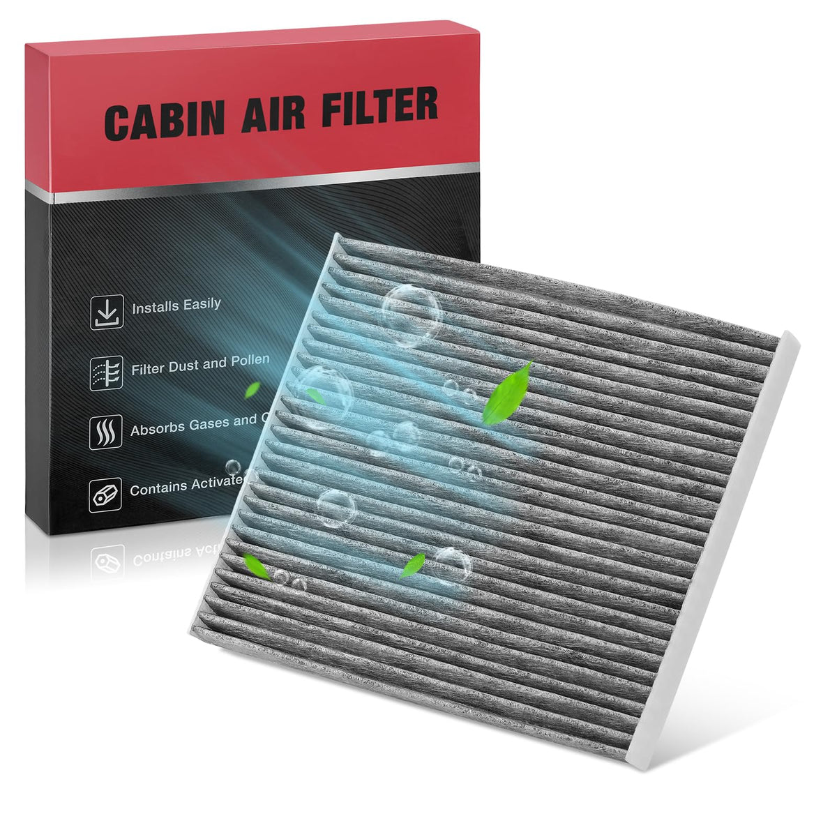 Cabin Air Filter CF11775 Compatible with Ford 15 (11.1" x 9" x 0.9" / CF11775)