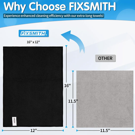 Black Microfiber Cleaning Cloth (Black / 50pk)
