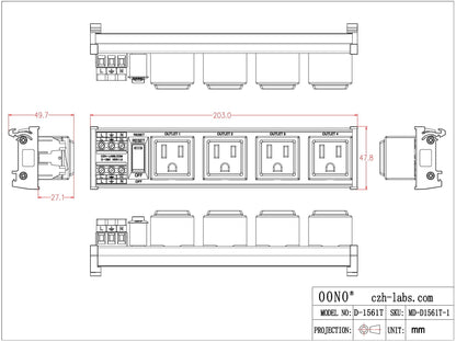 DIN Rail Mount AC 120V NEMA 5