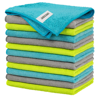 Microfiber Cleaning Cloth (3 Colors Assorted / 12pk)