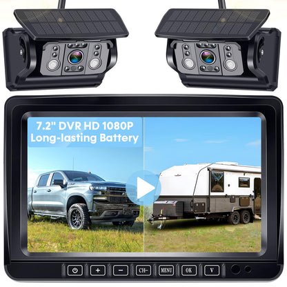 Dual Magnetic Wireless Backup Camera (7.2 Inch-2 Magnetic RV Cameras)