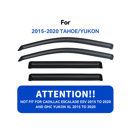 Window Visors Rain Guards for 2015 (2015-2020 Tahoe/Yukon)