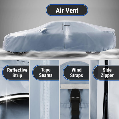 Car Cover Waterproof All Weather for 1990 (60. Lumina Sedan 1990-2001 / Sky Gray)